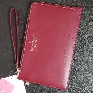 Kate Spade Burgundy Wristlet